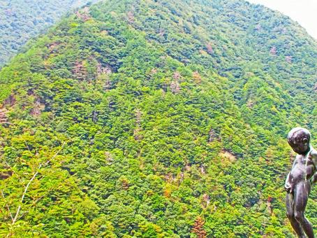 徳島県-祖谷渓-小便小僧像 徳島県-祖谷渓-小便小僧像 祖谷渓,小便小僧,像の写真素材