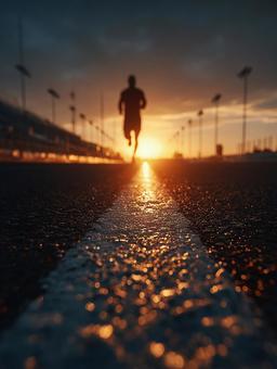 ライフスタイルを象徴するランニング風景 ライフスタイルを象徴するランニング風景の写真