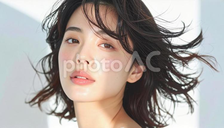美容広告イメージの女性 女性,美髪,美容の写真素材