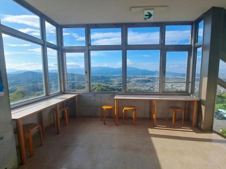 湘南平の室内展望台からの景観 湘南平,都市景観,展望台の写真素材