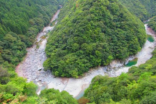 徳島県-祖谷渓-ひの字渓谷 祖谷渓,ひの字渓谷,渓谷の写真素材