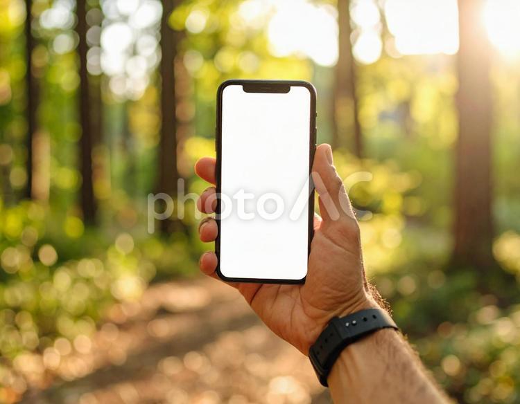 スマートフォンの素材 スマートフォン,手,画面の写真素材