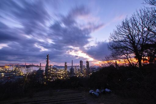 水島工場夕景 水島工場夕景の写真