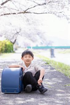 Photo, school bag, boy, primary school students, 
