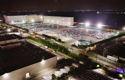 川崎マリエン展望室からの夜景 川崎,川崎マリエン,展望室の写真素材