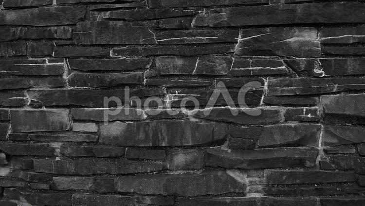 グレースケールの石壁テクスチャー　 石壁,岩盤,石の写真素材