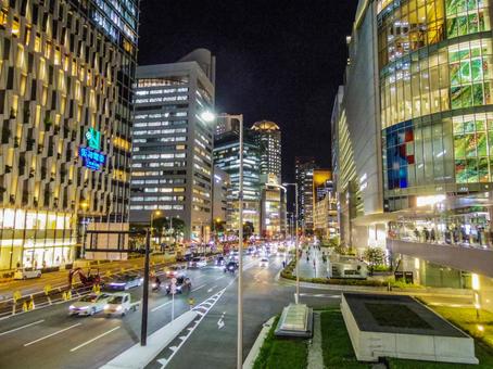 【大阪府】大阪市・大阪駅周辺 大阪駅,夜景,夜の写真素材