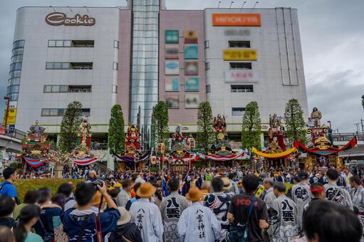 久喜提灯祭り（昼の部） 久喜提灯祭り,天王祭,祭りの写真素材