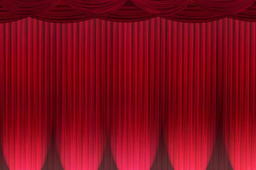 緞帳に当てるスポットライト6 舞台幕,ベルベット,背景の写真素材