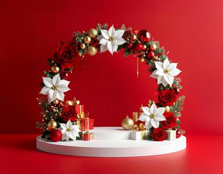 クリスマス装飾のアーチ クリスマス装飾のアーチの写真