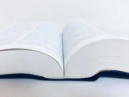 Thick book with fine letters, JPG Thick book with fine letters, data, reference material, literature, JPG