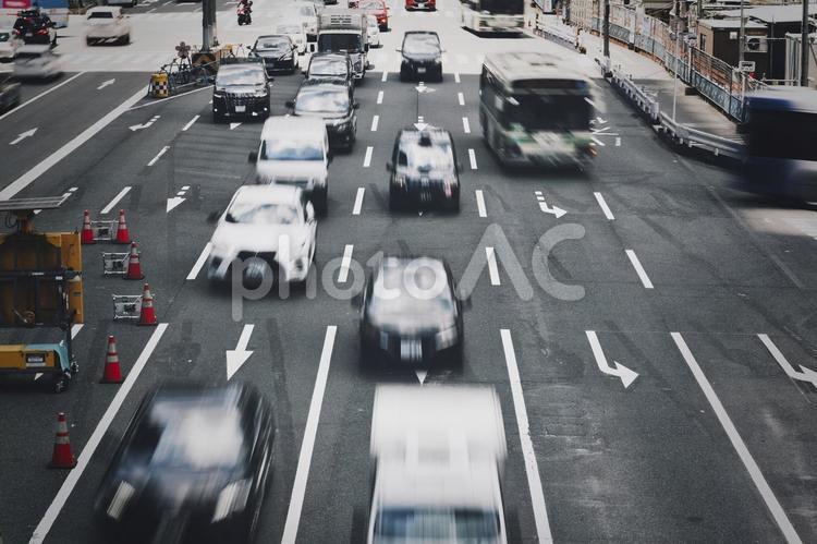 道路と自動車 交通イメージ 道路,自動車,車の写真素材