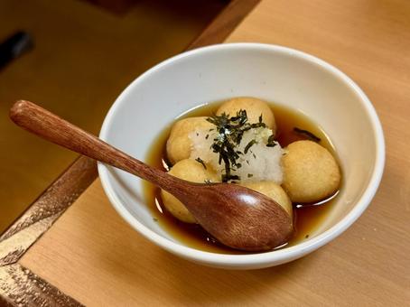 揚げ出汁芋餅 揚げ出汁芋餅 郷土料理,北海道,一品物の写真素材