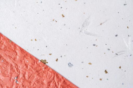 白和紙と赤紙の和風素材 和紙,紙,赤の写真素材