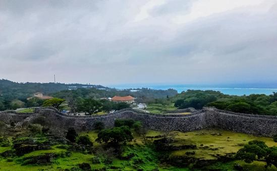 Photo, the ancient city, okinawa, historical site, 