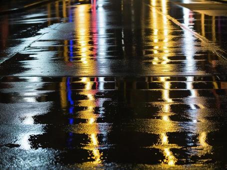 雨あがりの道 雨あがりの道の写真