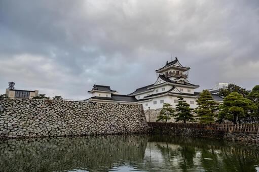 冬の富山城周辺散歩 富山城,castle,城の写真素材