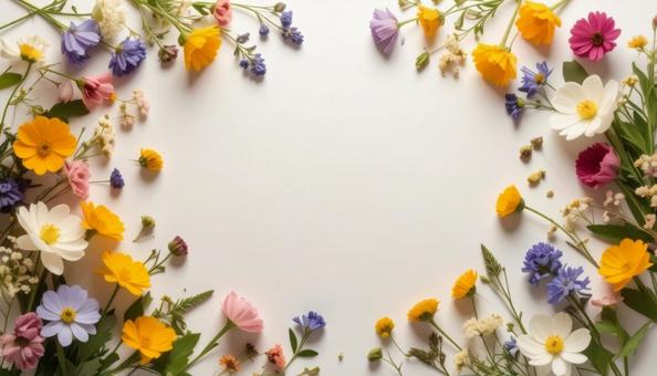 野花の優しいフレーム 野花の優しいフレームの写真