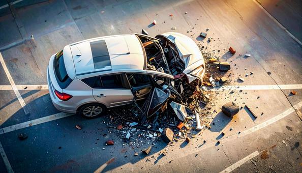 壊れた車 壊れた車の写真
