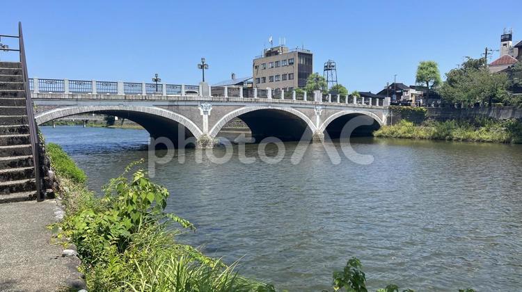【石川】金沢の風景 川,橋,レトロの写真素材