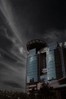 雲が流れる都市風景 雲が流れる都市風景の写真