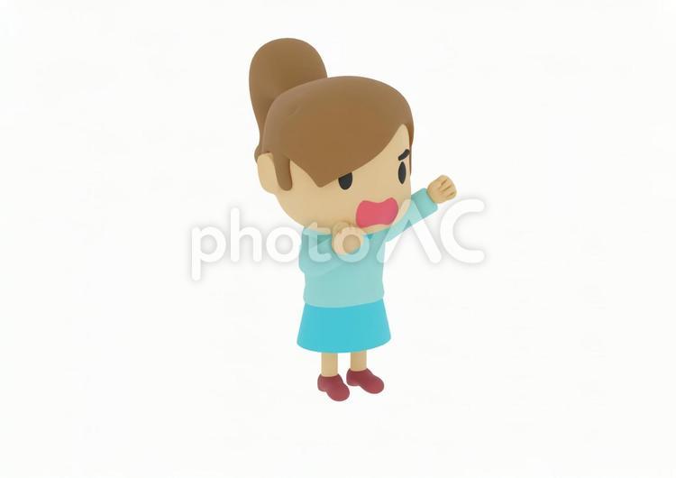 手を上げ抗議反対デモする私服の女性 少女 健康,笑顔,学生の写真素材