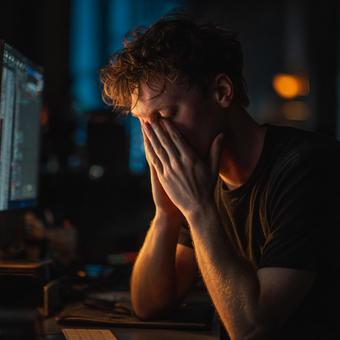 仕事に疲れた若者のポートレート 仕事に疲れた若者のポートレートの写真