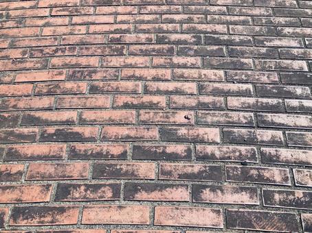 レトロなアーチ型ブロック調地面 レトロなアーチ型ブロック調地面の写真