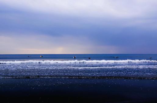 波とサーフィン 波とサーフィンの写真
