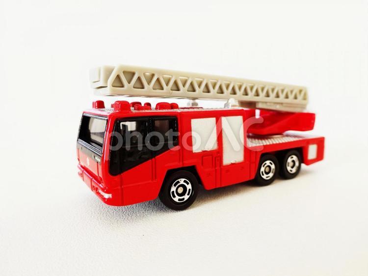 はしご付き消防車２ 消防車,はしご車,消防の写真素材
