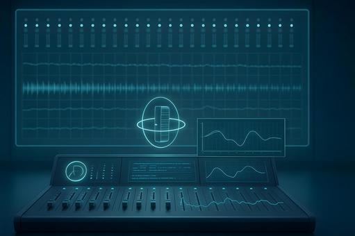 音声ミキサー卓の写真