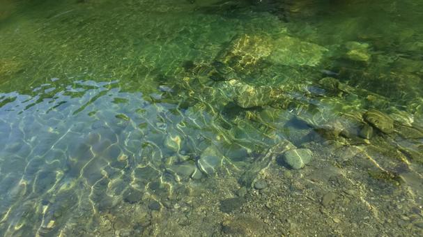 水面水底 川底,水面,吉野川の写真素材