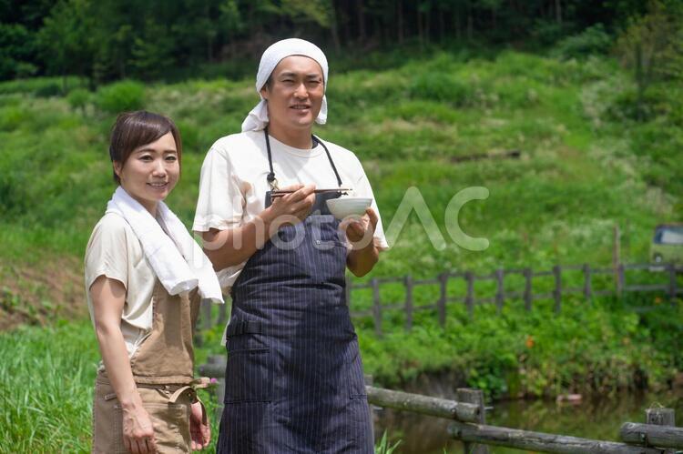 お米と農家 農家,お米,農業の写真素材