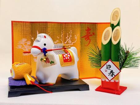 午年の正月飾り 2026年,正月飾り,午年の写真素材