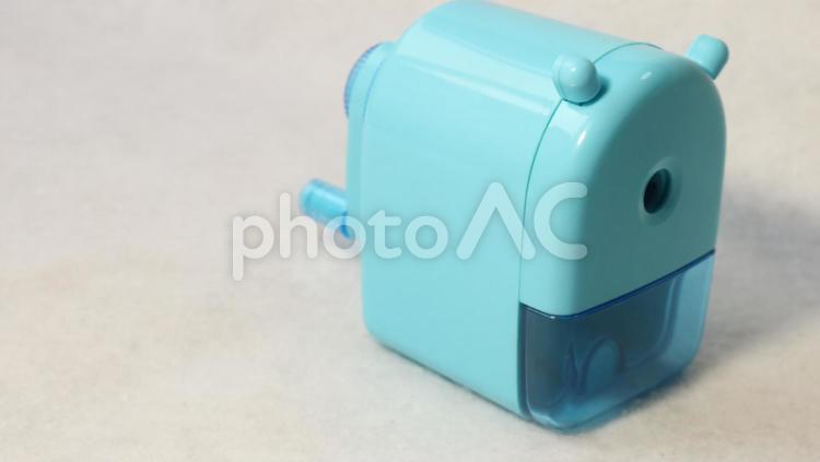 小学生用手動鉛筆削り 鉛筆削り,ブルー,手動の写真素材