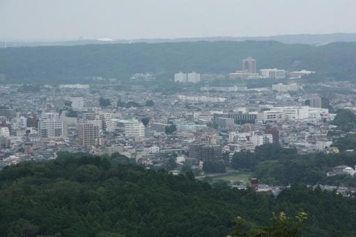 山の上から撮った都市の写真 山の上から撮った都市の写真の写真