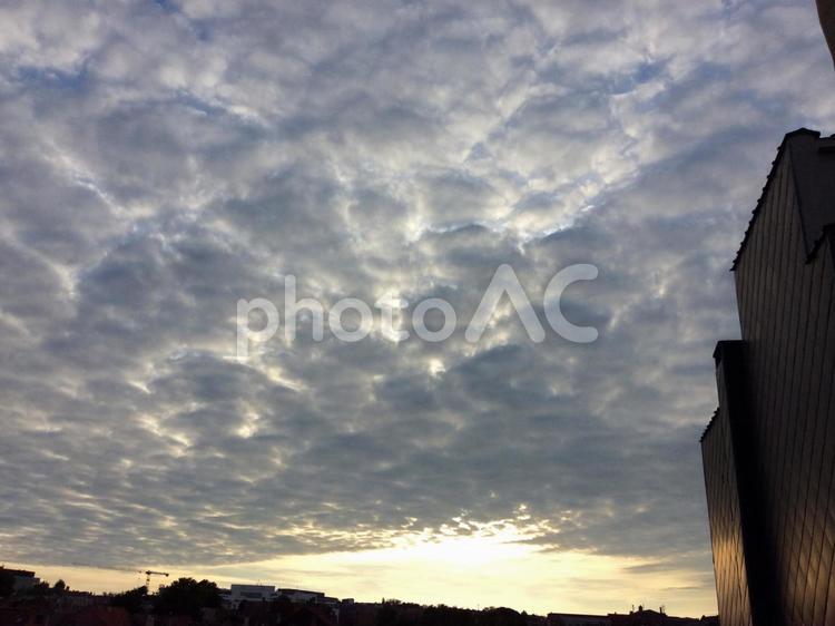 ヨーロッパ　ベルギー　夕焼け 夕陽,夕暮れ,空の写真素材