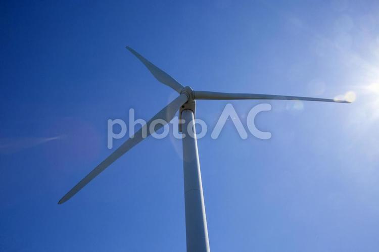 風車2（田原市） あつみ風力発電所,風力発電所,背景の写真素材
