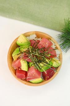 ポキ ポキ,まぐろアボカド丼,アボカドの写真素材