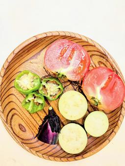 野菜の輪切り 野菜の輪切りの写真