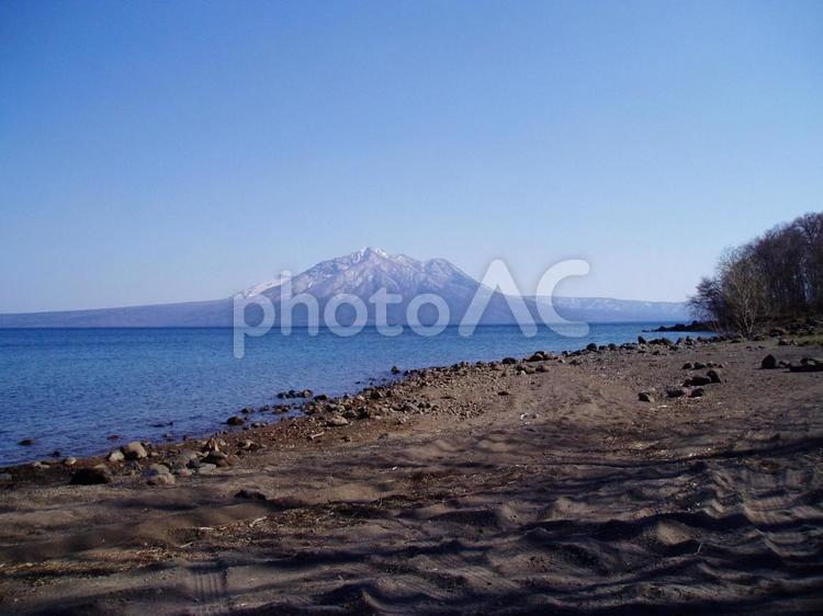 北海道の自然・支笏湖 北海道,自然,湖の写真素材