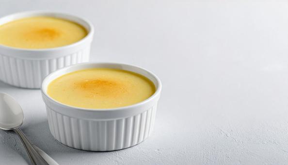 カスタードプリンの写真