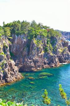 崖と海 崖と海の写真