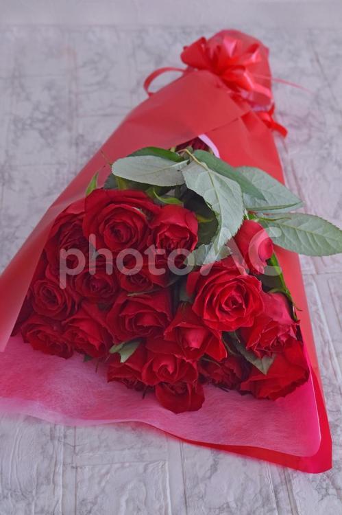 赤い薔薇の花束-6 薔薇,赤い薔薇,バレンタインの写真素材