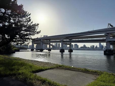 2025年春 昼間の東京お台場の風景 2025年春 昼間の東京お台場の風景の写真