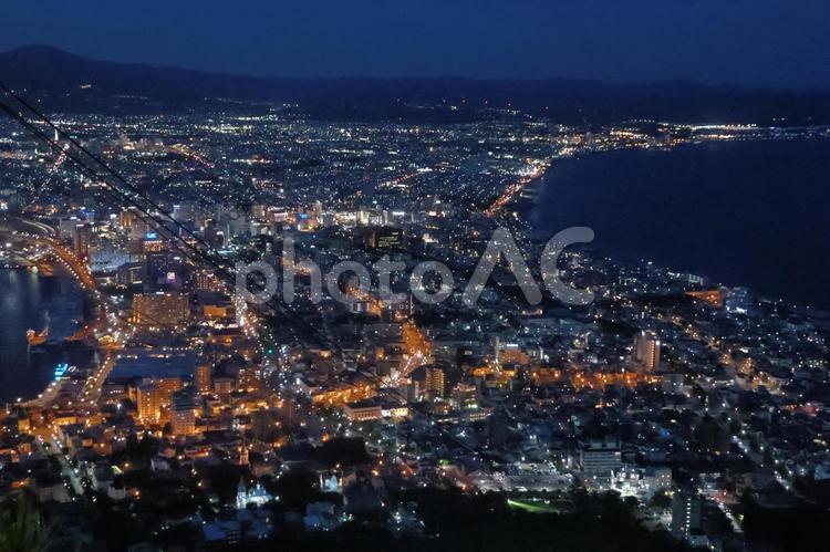 函館山からの夜景 北海道,函館,函館山の写真素材