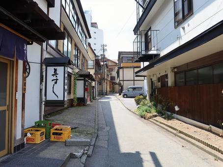 草津温泉 湯畑付近 温泉旅館街 草津温泉,湯畑付近,温泉街の写真素材
