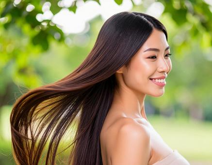 茶髪ロングヘア ツヤ髪 ヘアモデル2 茶髪ロングヘア ツヤ髪 ヘアモデル2の写真