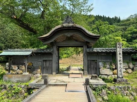 一乗谷朝倉氏遺跡 唐門 一乗谷朝倉氏遺跡,特別名勝,朝倉館跡の写真素材