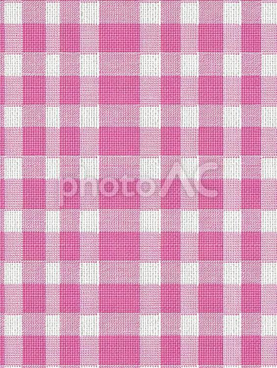 シンプルな格子柄のテクスチャ ギンガムチェック,ピンク,白の写真素材